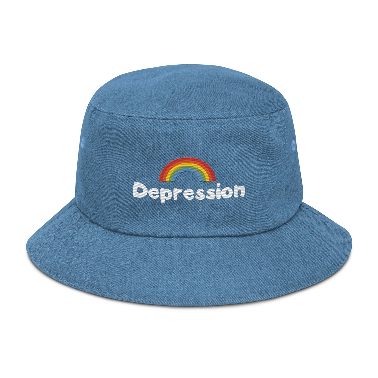 "Depression" Denim bucket hat